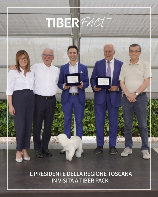 IL PRESIDENTE DELLA REGIONE TOSCANA EUGENIO GIANI IN VISITA ALLA TIBER PACK DI SANSEPOLCRO
